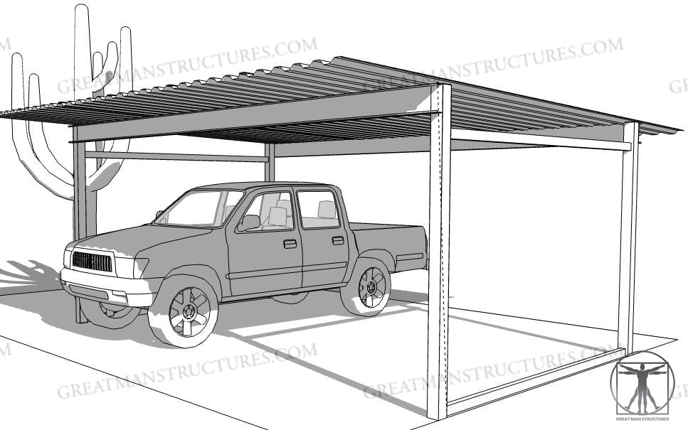 18X18 CAR/TRUCK CARPORT  **$2800 - Delivered and Installed - AZ ONLY**