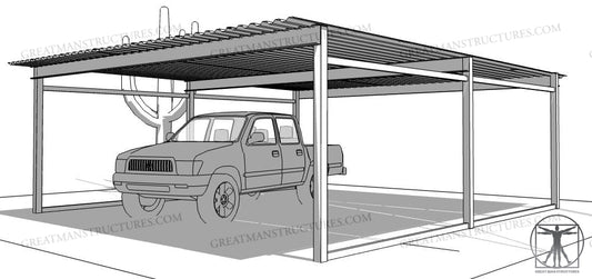 24x24 CAR/TRUCK CARPORT  **Delivered and Installed - AZ ONLY**