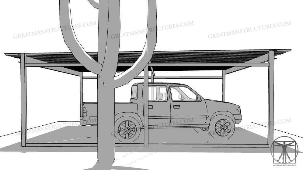 24x24 CAR/TRUCK CARPORT  **Delivered and Installed - AZ ONLY**