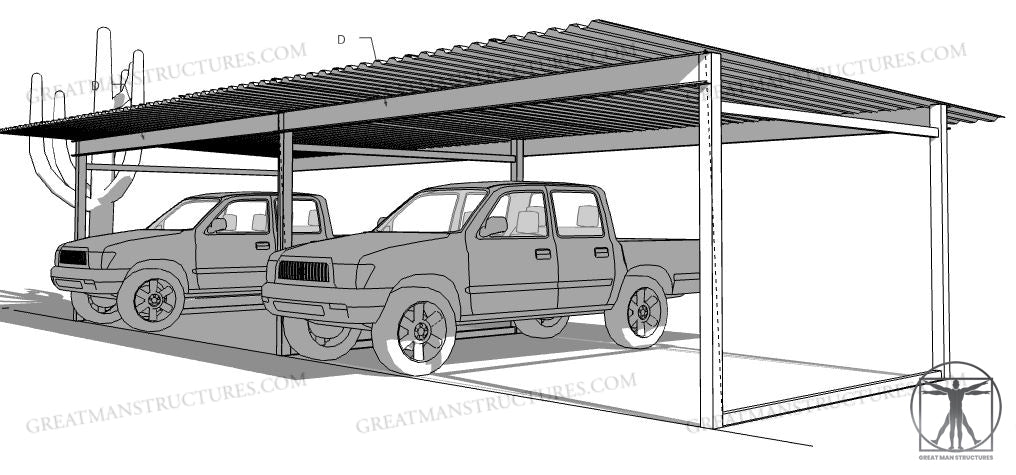 36x18 CAR/TRUCK CARPORT  **Delivered and Installed - AZ ONLY**