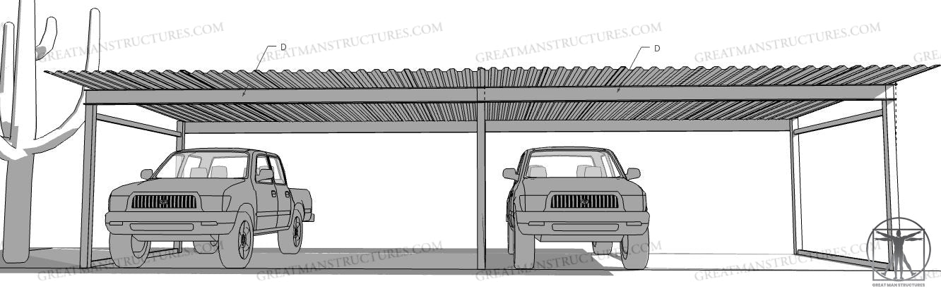 42x20 CAR/TRUCK CARPORT  **Delivered and Installed - AZ ONLY**