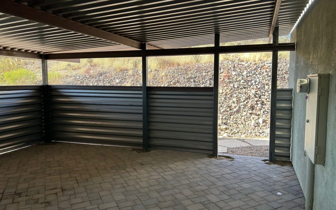 Custom fabrication – patio enclosure, Tucson, January 2025