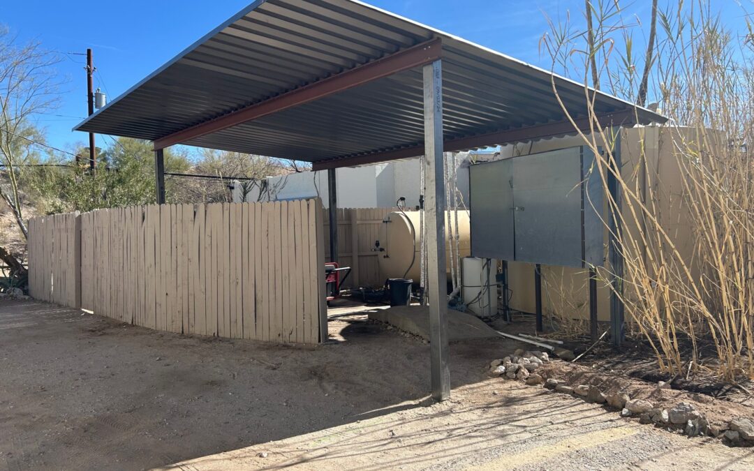 Custom fabrication – well pump cover, North Tucson, January 2025