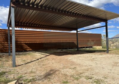 Custom fabrication (carport & privacy wall) – Oro Valley, February 2026